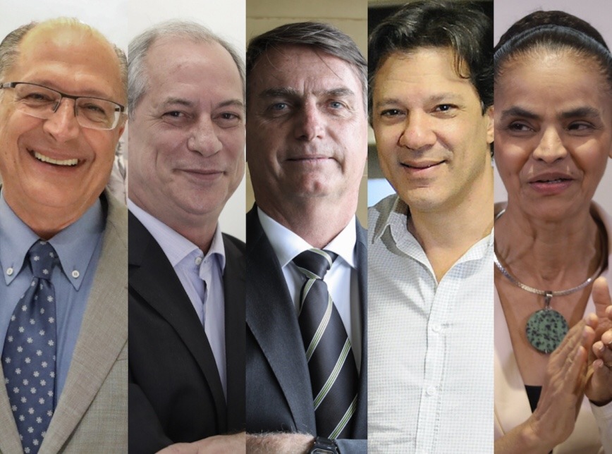 Pesquisa Datafolha: Bolsonaro, 26%; Ciro, 13%; Haddad, 13%; Alckmin, 9%; Marina, 8%