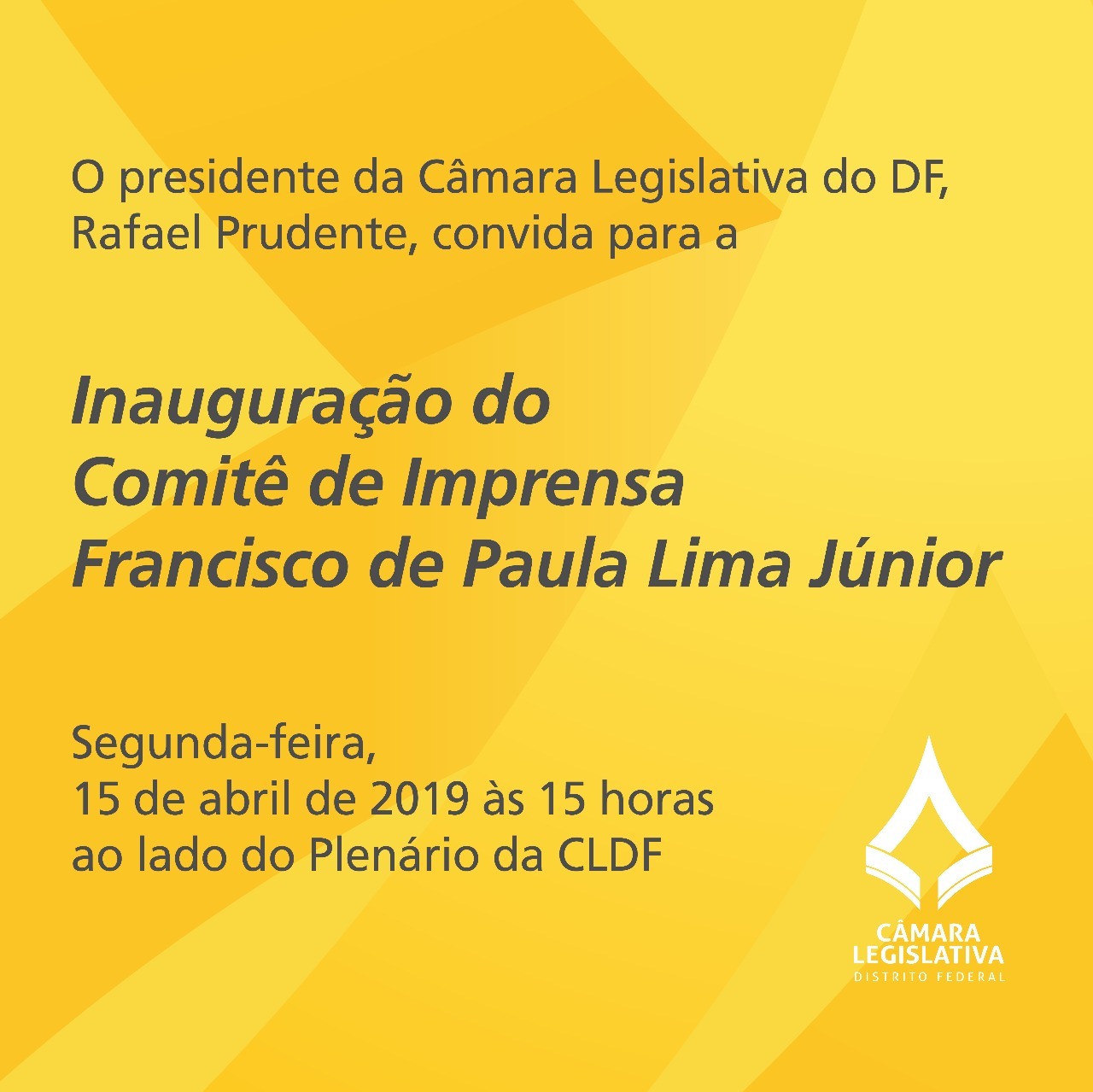 Câmara Legislativa inaugura sala do Comitê de Imprensa com nome do Professor Chico, fundador da ABBP