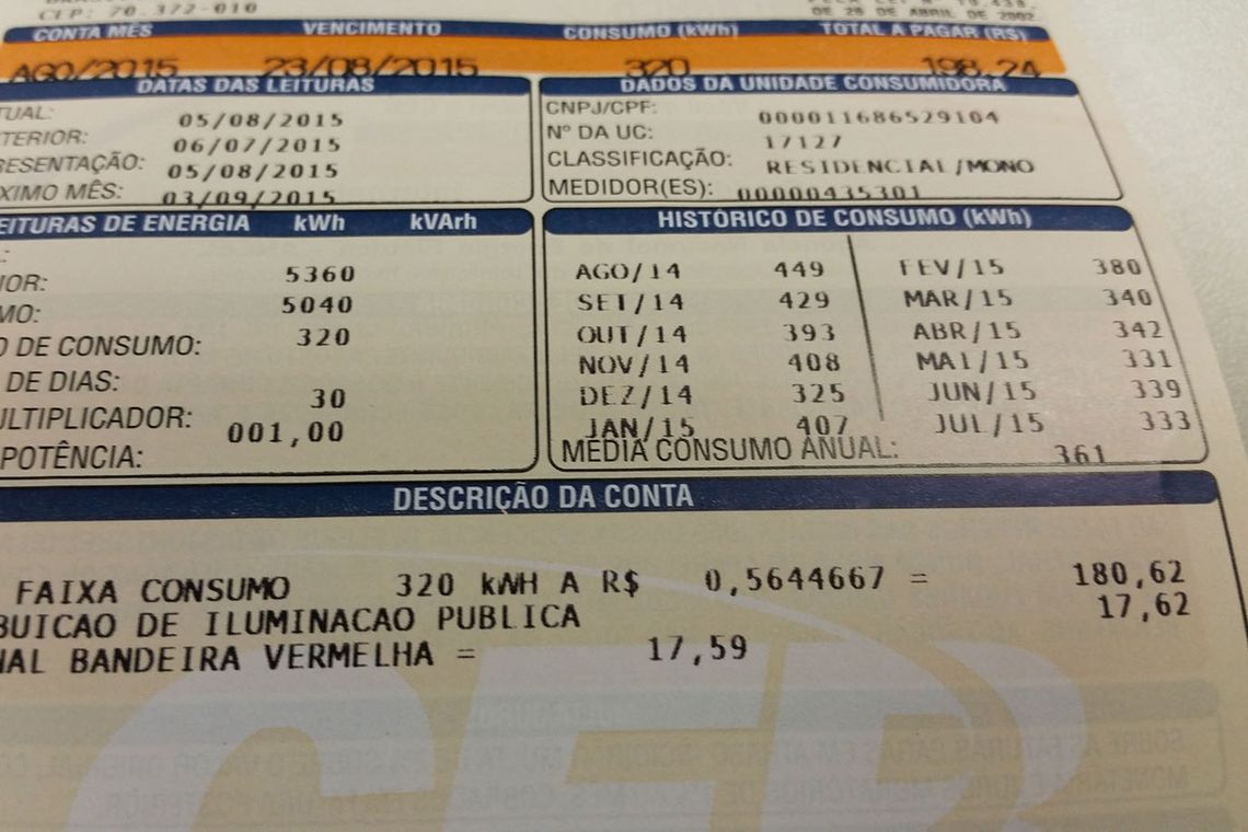 Aneel mantém bandeira vermelha 1 para as contas de luz em setembro