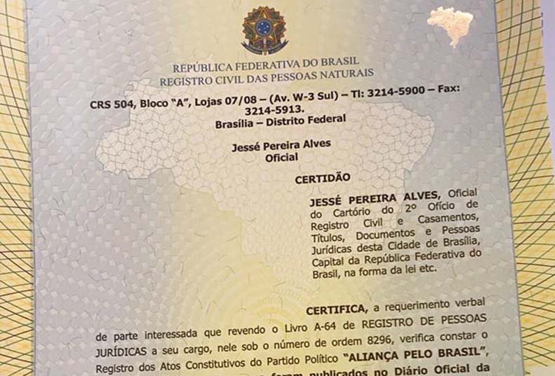 ALIANÇA | Novo partido de Bolsonaro é registrado em cartório