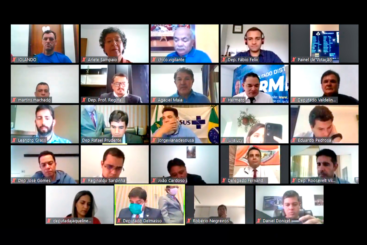 POR CONTA DO CORONAVÍRUS | Sob o comando de Rafael Prudente, distritais realizam a 1ª sessão por videoconferência