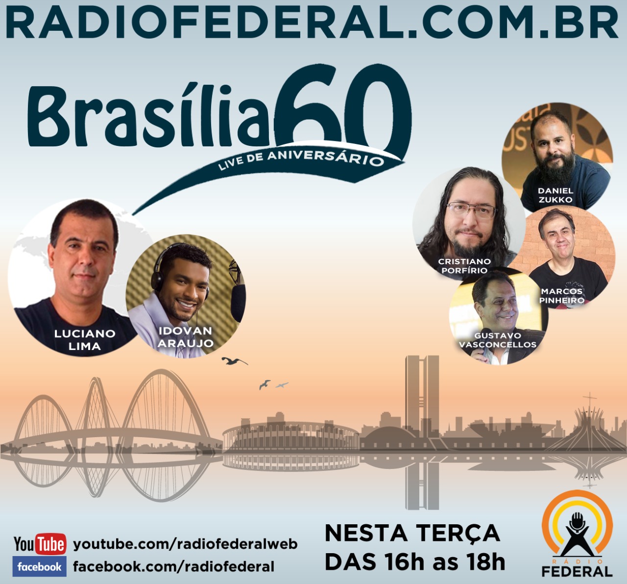 PROGRAMA ESPECIAL | Rádio Federal irá homenagear os 60 anos de Brasília
