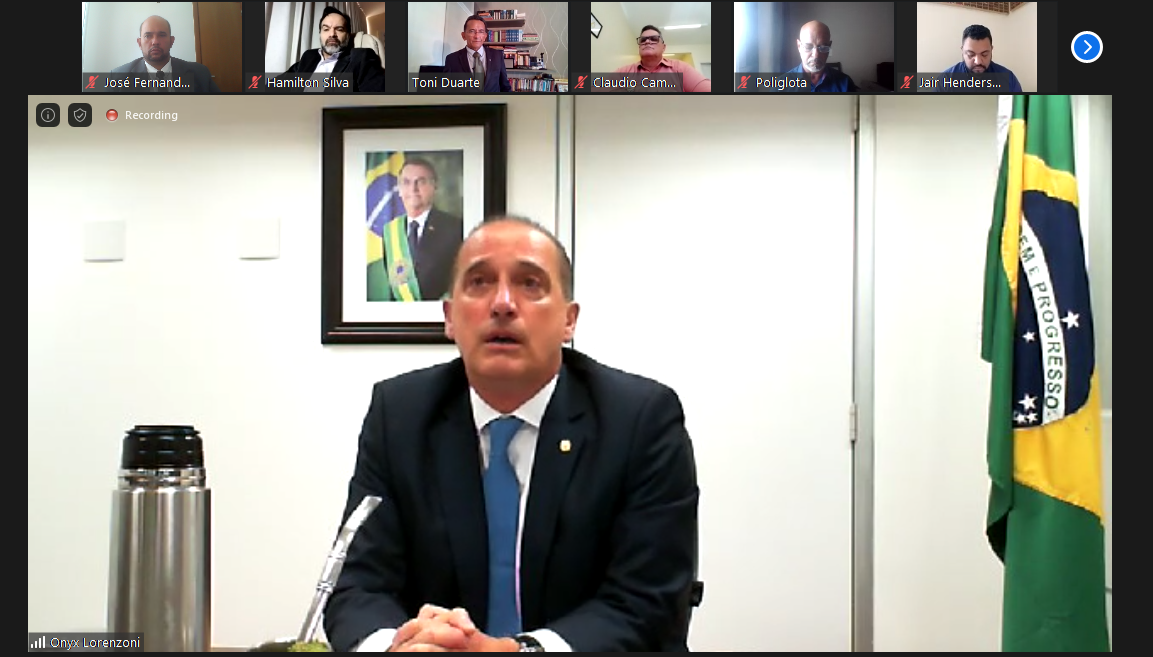 SALA DE IMPRENSA ABBP | Onyx Lorenzoni falou sobre as ações do governo Bolsonaro para combater a pandemia aos jornalistas e blogueiros da ABBP