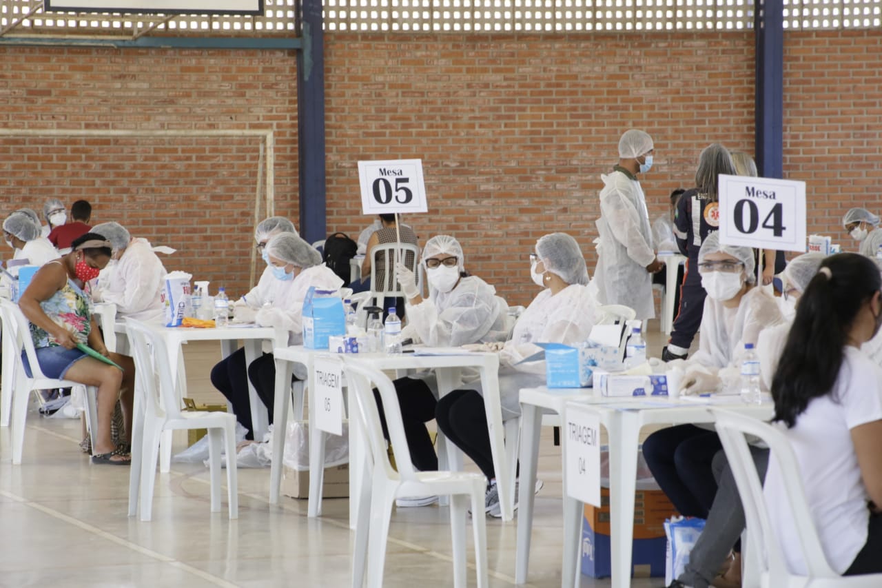 VALPARAÍSO DE GOIÁS | Quase 900 pessoas fizeram o teste da covid no Parque Marajó no último sábado (19)