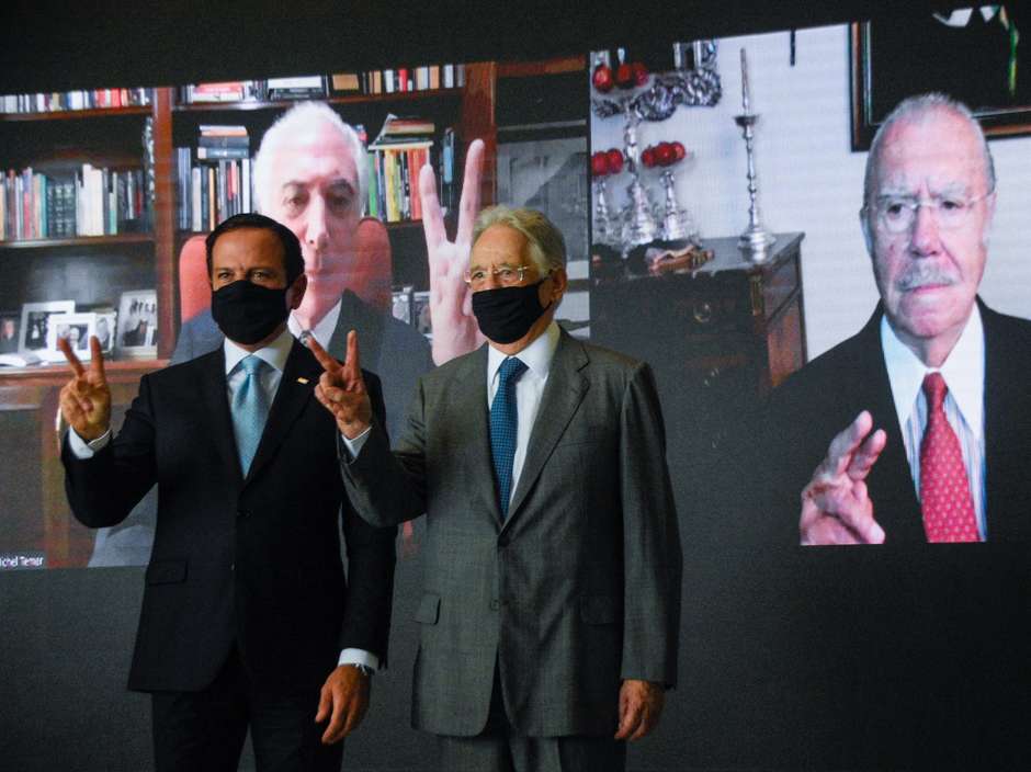 QUERENDO MOSTRAR FORÇA | Doria promove evento em prol da vacina com os ex-presidentes Sarney, FHC e Temer