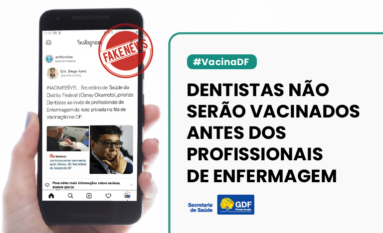 SAÚDE SEM FAKE NEWS | GDF não priorizou vacinação para cirurgiões-dentistas