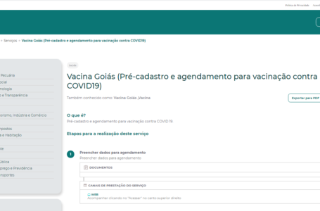 “VACINA GOIÁS” | Governo Caiado lança plataforma virtual para pré-cadastro e agendamento para vacinação contra Covid-19