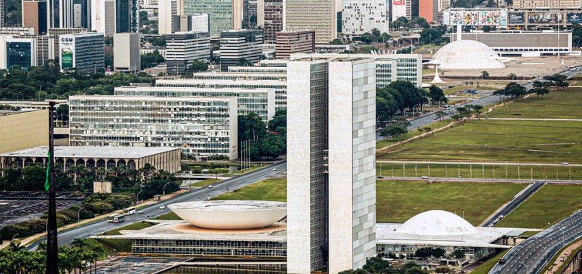 vista aerea da Esplanada dos Ministérios
