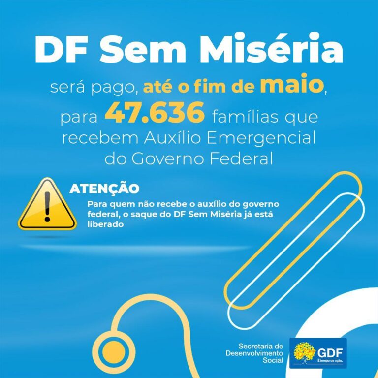 DF SEM MISÉRIA | Beneficiários do programa receberão o auxílio até o fim do mês