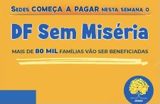 DF SEM MISÉRIA | GDF começa a pagar o benefício para 84 mil famílias