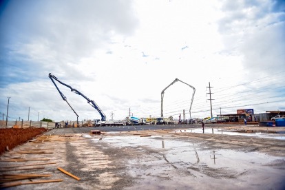 VIADUTO DO RECANTO DAS EMAS | Obras avançam com a segunda fase de concretagem da laje
