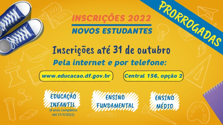 ATÉ DIA 31 | Prazo para inscrição de ‘novos alunos’ em escolas públicas é prorrogado