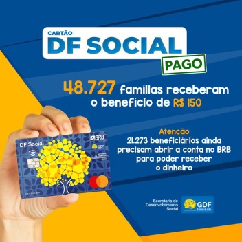 DF SOCIAL | Mais de 48 mil famílias recebem o pagamento do benefício