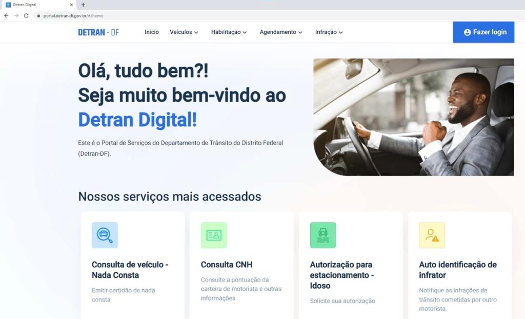 MUDANÇA NO LAYOUT | Detran-DF lança novo portal de serviços