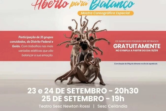 DE 23 A 25 DE SETEMBRO | Sesc de Ceilândia terá apresentações de balé, jazz e danças populares