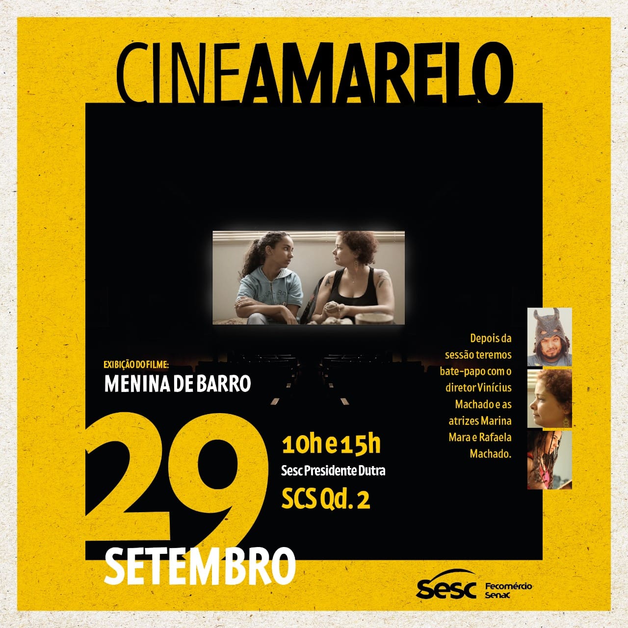 CINE AMARELO | Sesc–DF promove exibição de filme brasiliense sobre saúde mental e suicídio