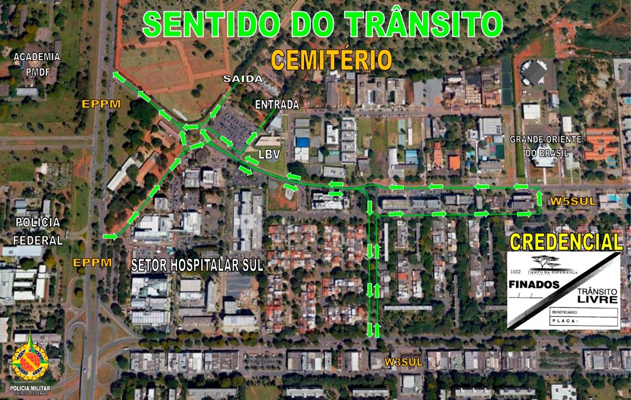 CONTROLE DO TRÂNSITO | Cemitérios do DF terá reforço no policiamento no Dia de Finados