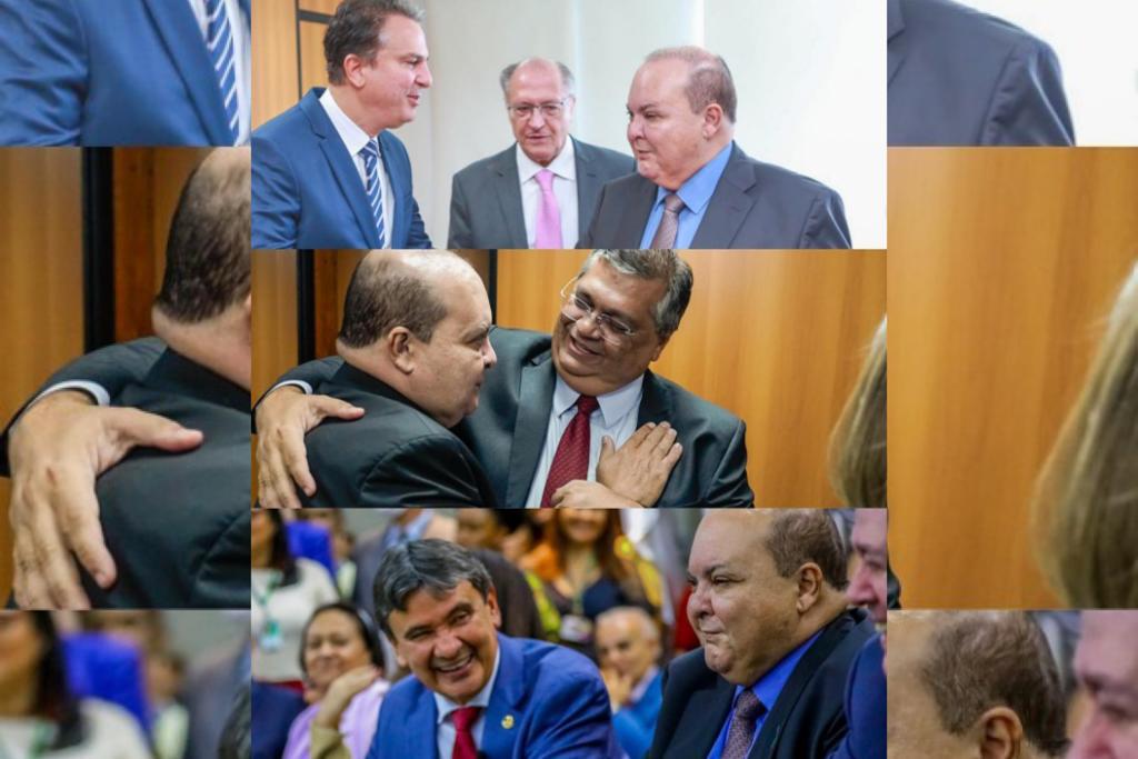 Ibaneis Rocha e ministros Camilo Santana, Flávio Dino e Wellington Dias