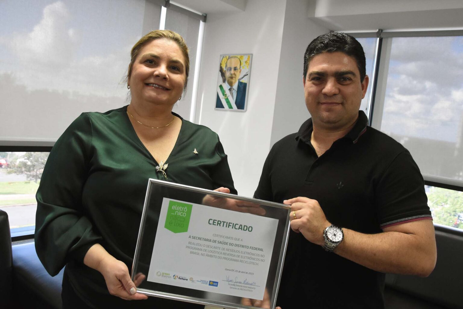 SELO VERDE | Secretaria de Saúde do DF recebe certificação por reciclar materiais eletrônicos