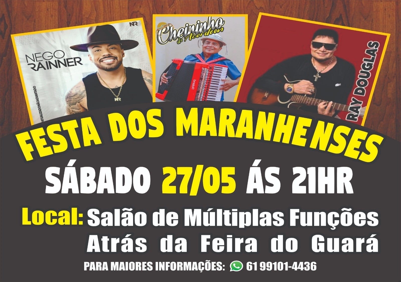 FESTA DOS MARANHENSES | Encontro no próximo sábado (27) faz parte da programação do aniversário de 54 anos do Guará