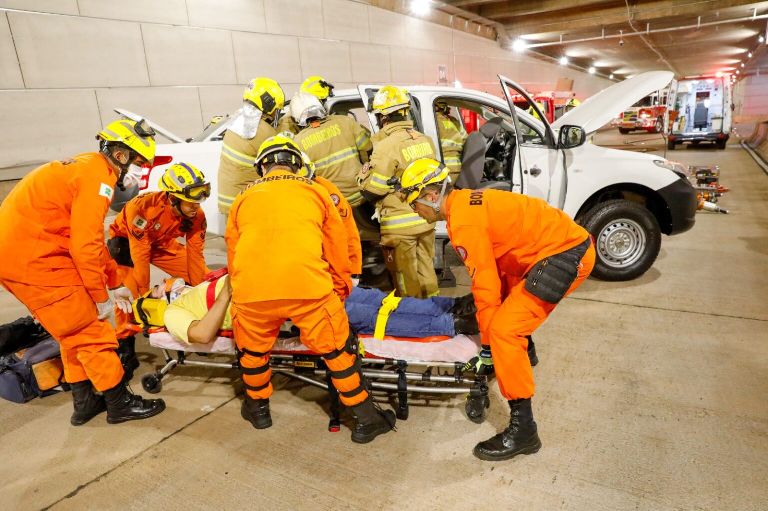 TREINAMENTO PARA RESGATE | Túnel de Taguatinga passa no primeiro teste de operação de acidente grave