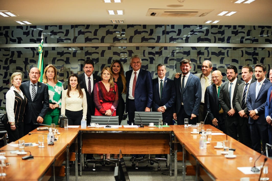 EM REUNIÃO COM A BANCADA FEDERAL | Caiado, deputados e senadores discutem projetos de interesse de Goiás