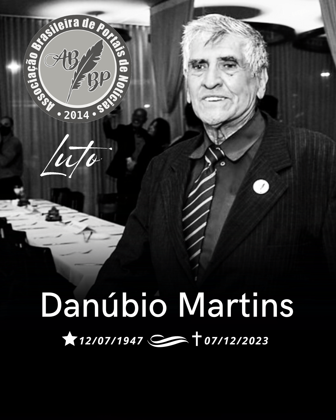 NOTA DE PESAR | ABBP lamenta a morte de seu padrinho, Danúbio Martins