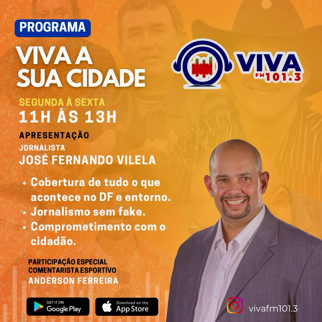 Estreia na segunda (26) o programa Viva a sua Cidade com José Fernando Vilela na Viva FM 101.3