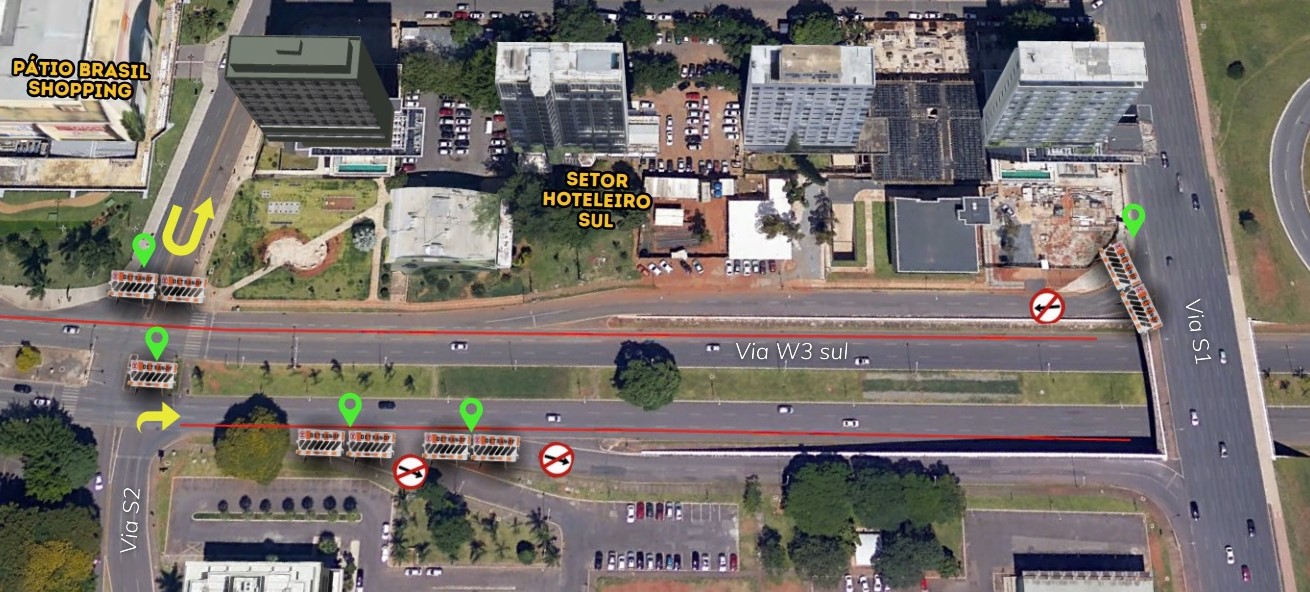 FAIXA EXCLUSIVA | Trânsito na W3 Sul terá mudanças a partir de quarta (27) para conclusão de obras de pavimentação