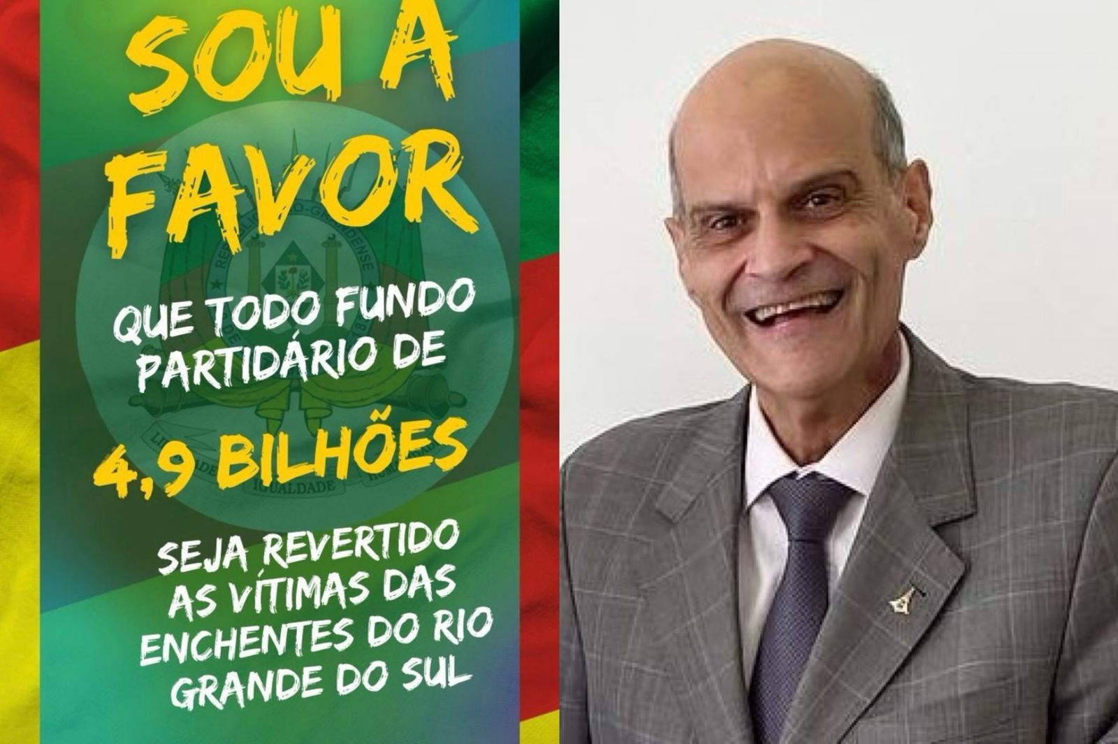 Paco Britto defende que fundo partidário de R$ 4,9 bilhões seja usado na reconstrução do RS