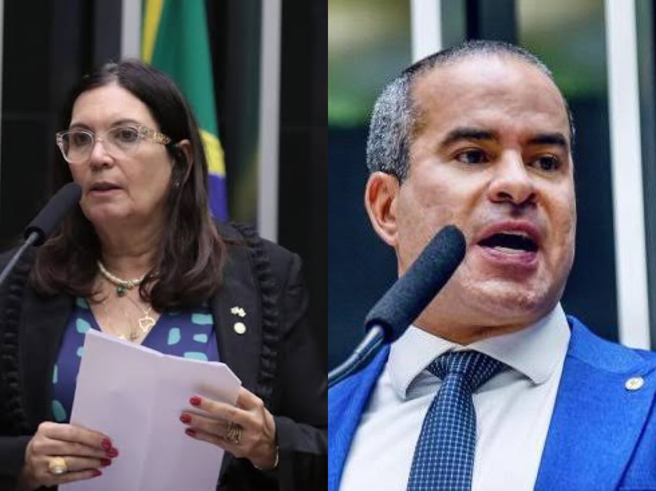 Bia Kicis e Fred Linhares no banco de reservas