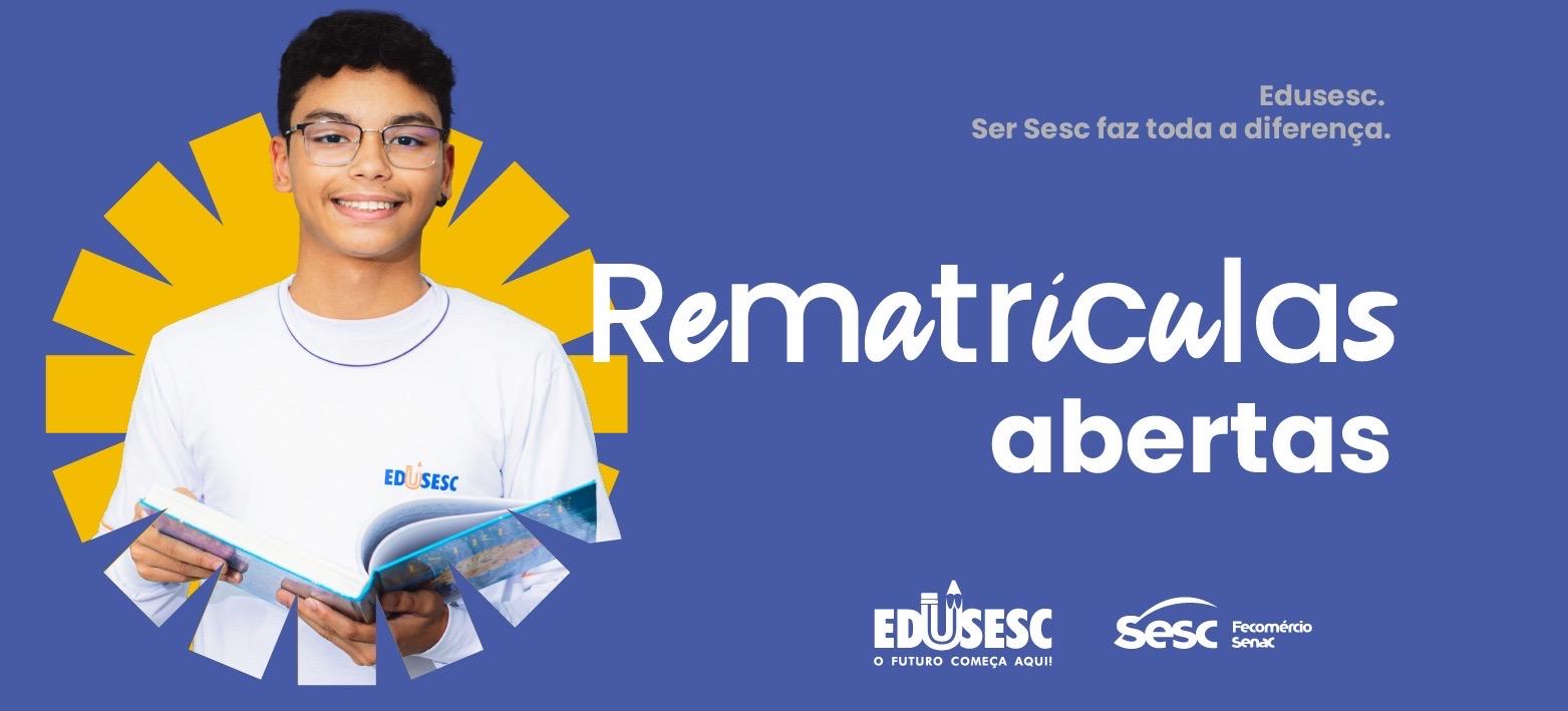 EDUSESC | Período de renovação de matrículas para estudantes da rede já começou e vai até 16 de outubro