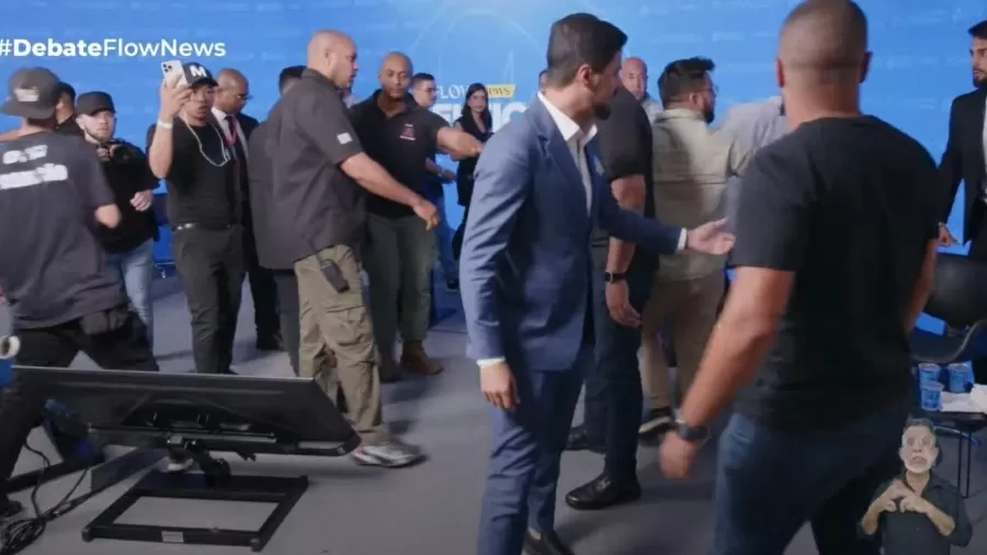 SÃO PAULO | Debate do grupo Flow termina em confusão com expulsão de candidato e briga entre cinegrafista de Marçal e marqueteiro de Nunes