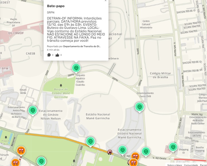 MAIS FLUIDEZ E SEGURANÇA NAS VIAS DO DF | Projeto-piloto do Detran vai divulgar informações do trânsito em aplicativos de navegação por GPS