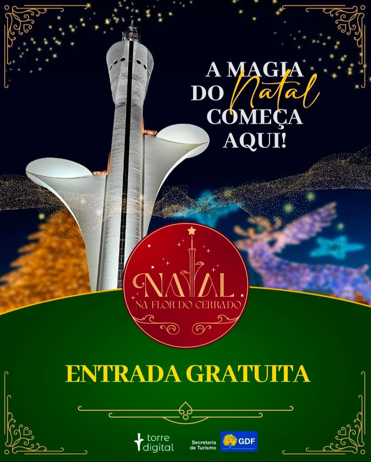 NATAL FLOR DO CERRADO | Torre de TV Digital terá atrações culturais e apresentações artísticas natalinas a partir desta sexta (20)