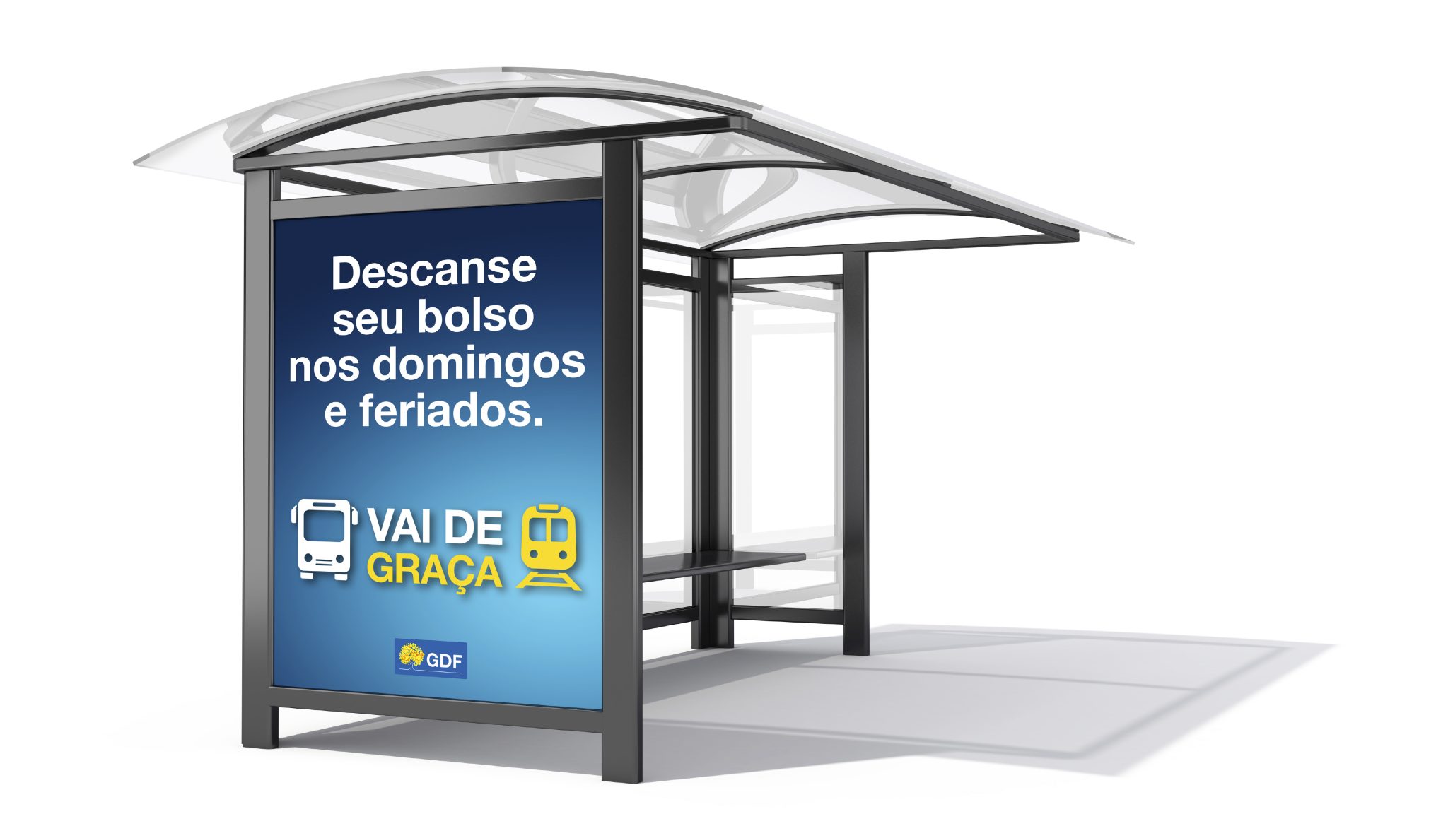 VAI DE GRAÇA! | GDF lança campanha publicitária do transporte gratuito aos domingos e feriados