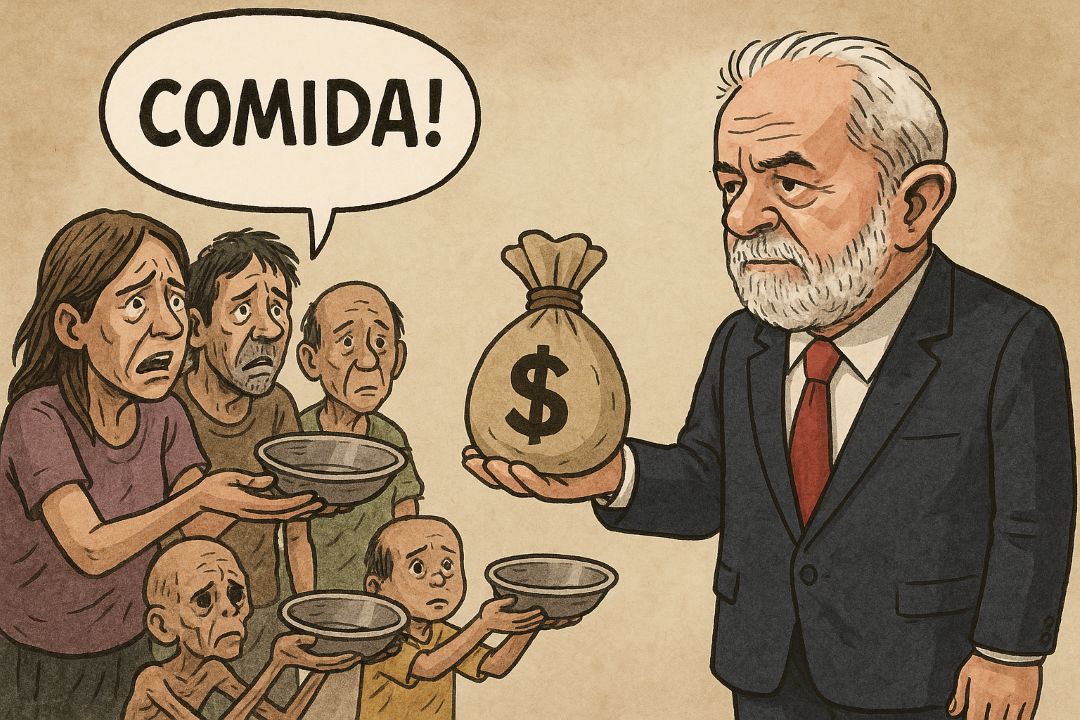 CADÊ ESSE DINHEIRO, COMPANHEIRO? | Enquanto milhões de pessoas passam fome no país, Lula diz que Brasil tem “colchão de US$ 350 bilhões” para encarar Trump