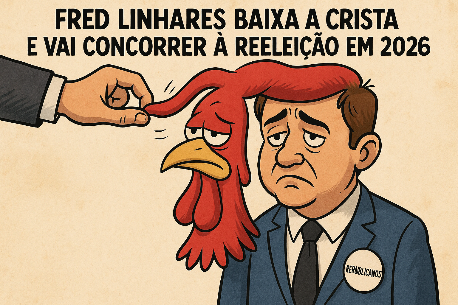 Fred Linhares baixa a crista e diz que vai concorrer à reeleição em 2026