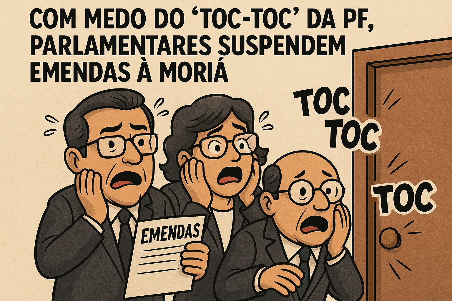 Com medo do ‘toc-toc’ da PF, parlamentares suspendem emendas à Moriá