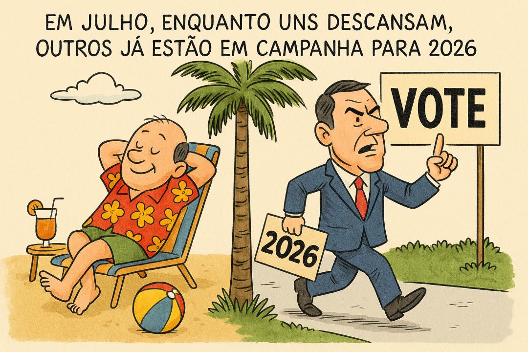 Em julho, enquanto uns descansam, outros já estão em campanha para 2026