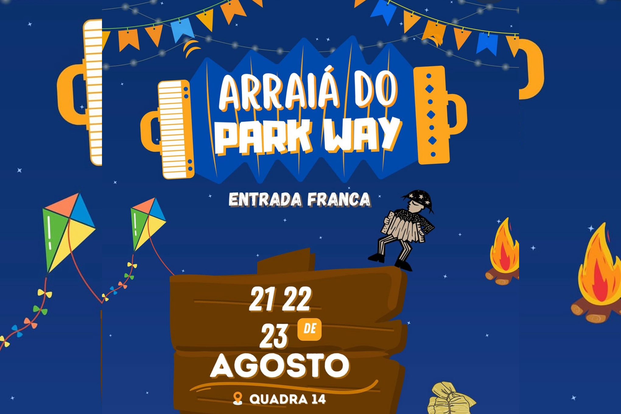 Arraiá do Park Way 2025 agita fim de semana com shows, quadrilhas e comidas típicas