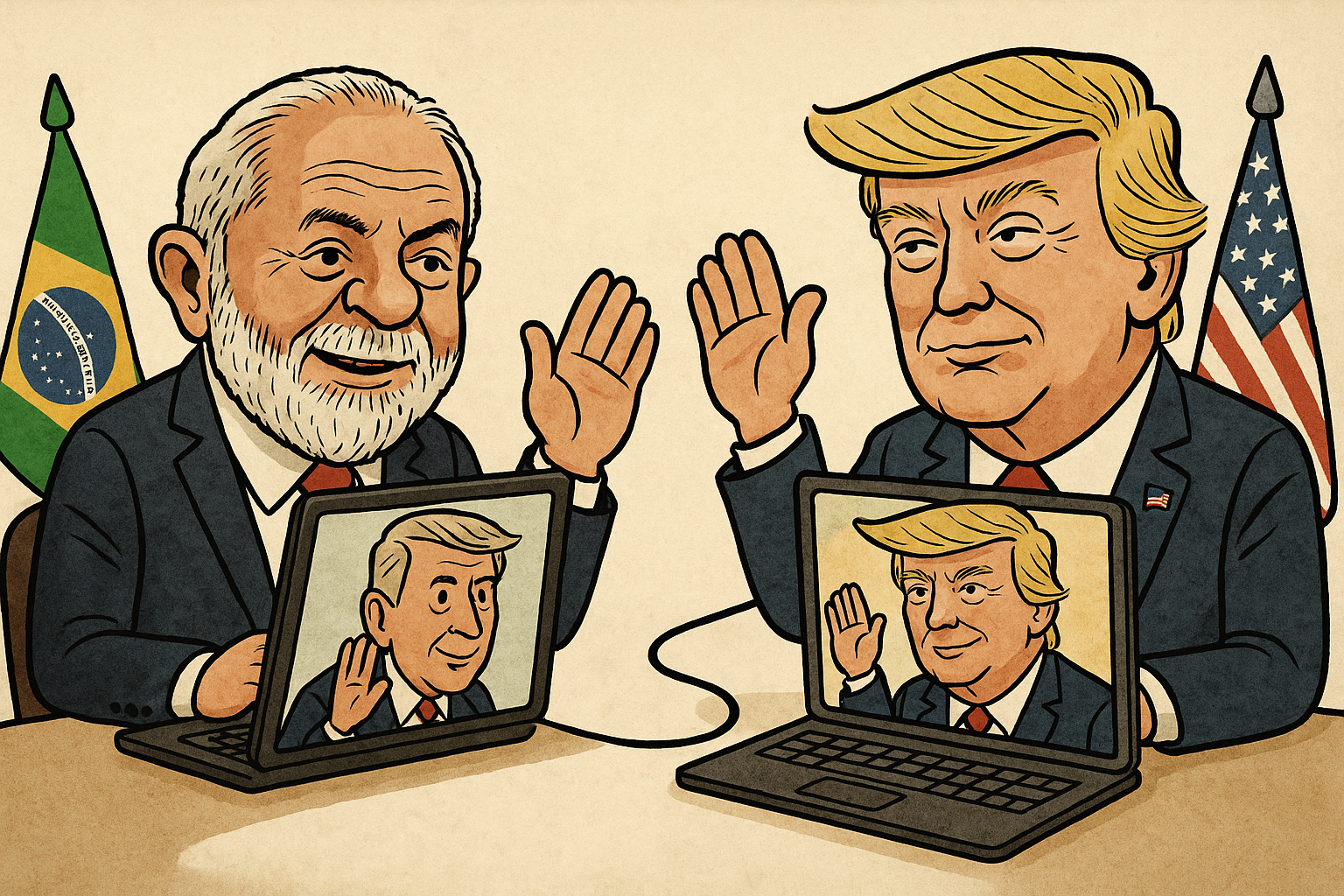 Lula e Trump fazem primeira videoconferência e discutem relações comerciais entre Brasil e EUA