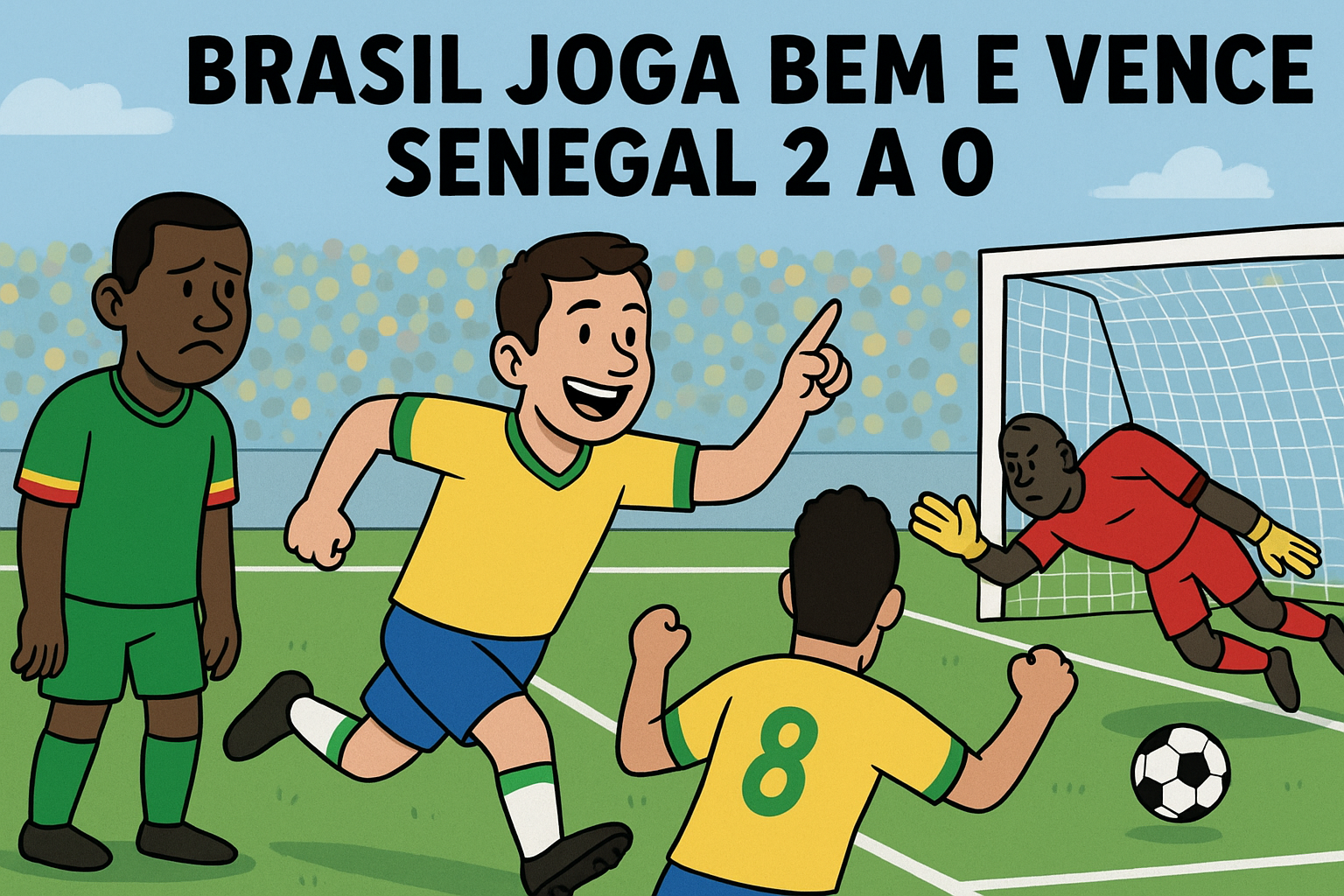 Brasil joga bem e vence Senegal por 2 a 0