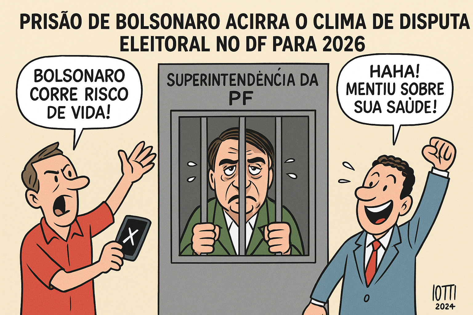 Prisão de Bolsonaro acirra o clima de disputa eleitoral no DF para 2026