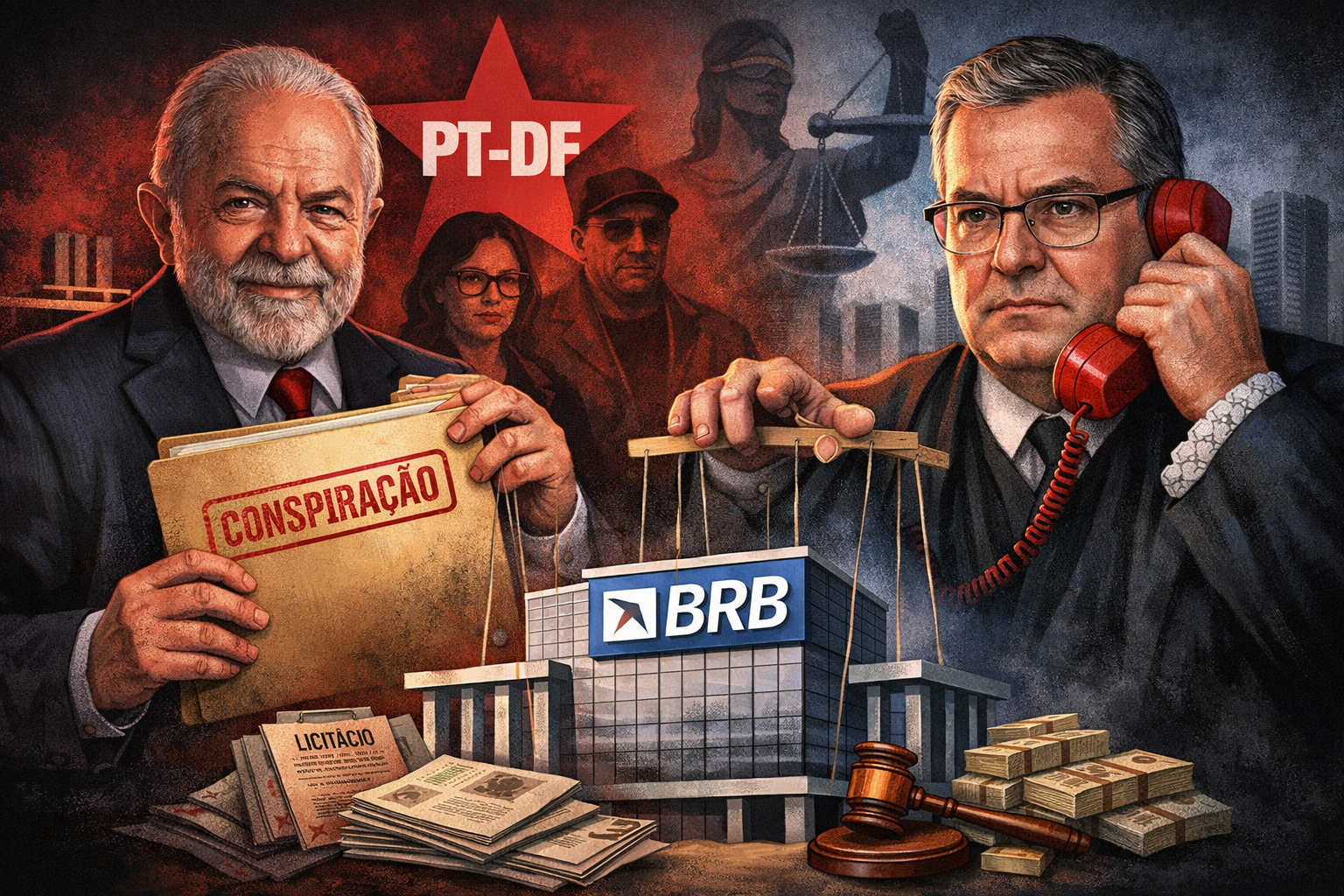 Lula e o PT-DF articulam por debaixo dos panos no Judiciário para tomar o BRB do GDF e raspar o cofre como fizeram no passado