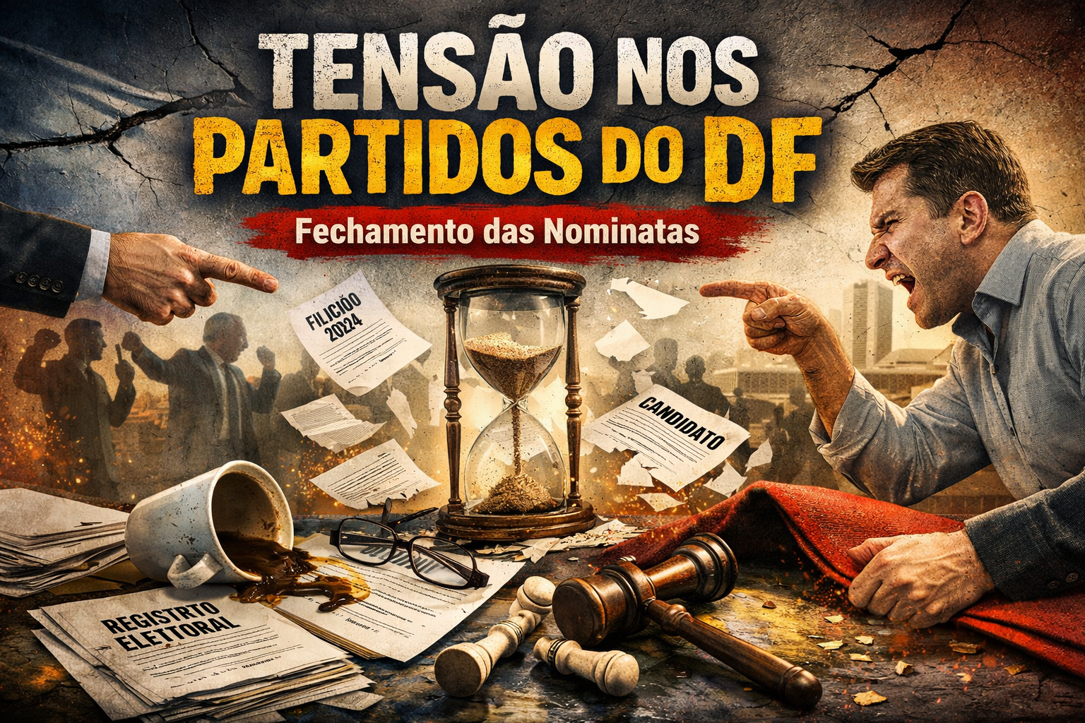 Tensão aumenta em partidos do DF com fechamento das nominatas