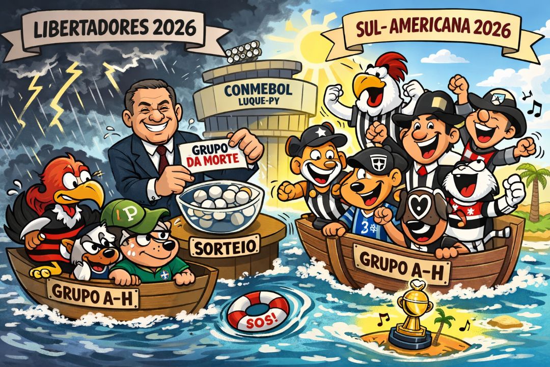 Após sorteio da Conmebol, veja como ficaram os grupos da Libertadores e Sul-Americana 2026