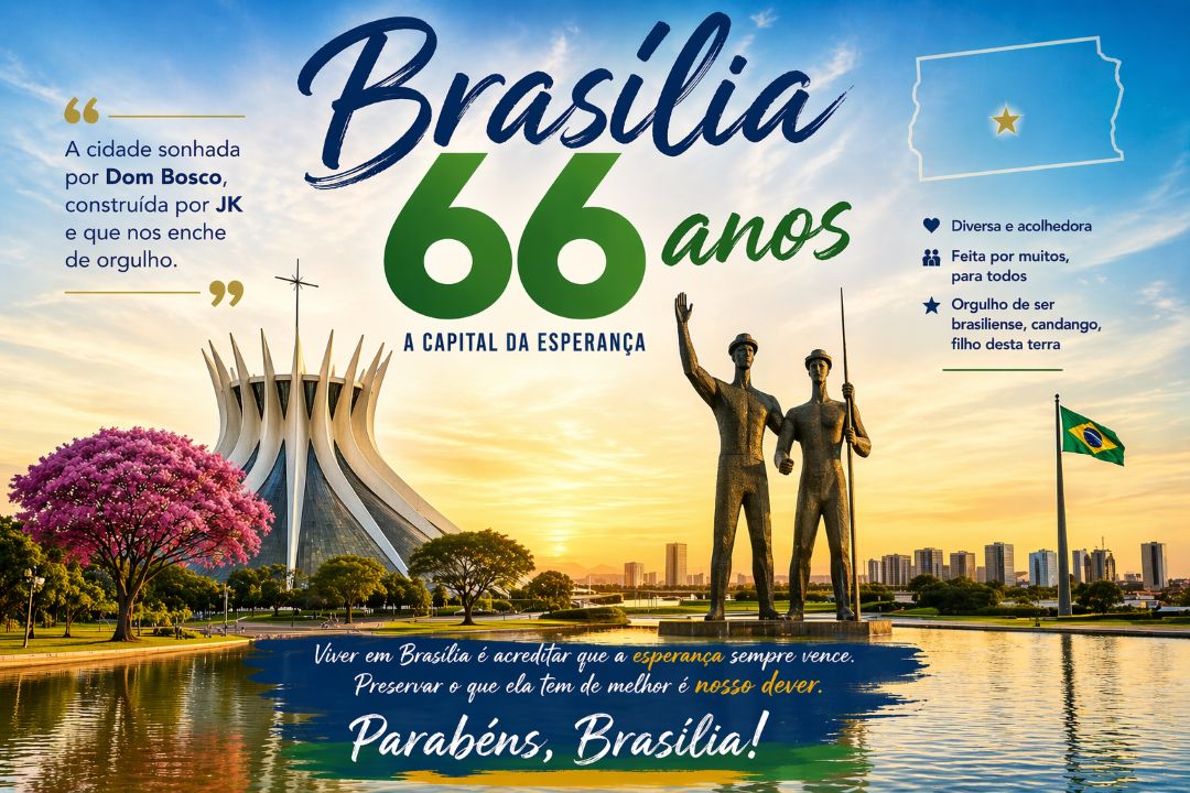 Brasília 66 anos: a cidade sonhada por Dom Bosco, construída por JK e que nos enche de orgulho