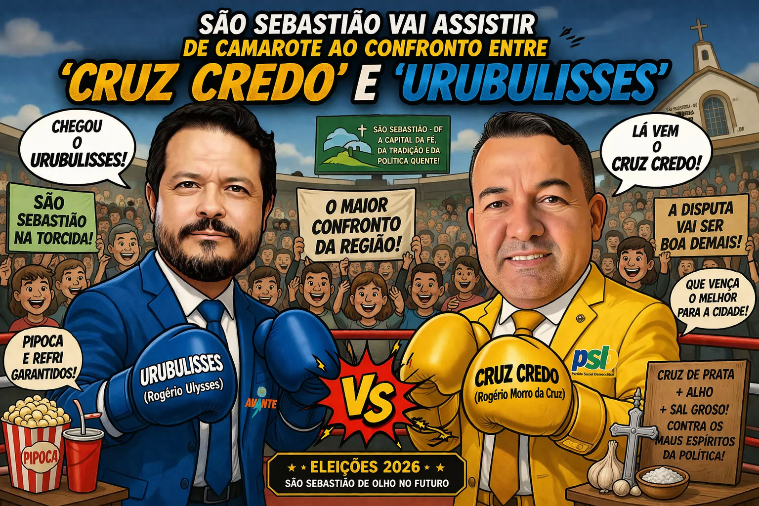 São Sebastião vai assistir de camarote ao confronto entre ‘Cruz Credo’ e ‘Urubulisses’