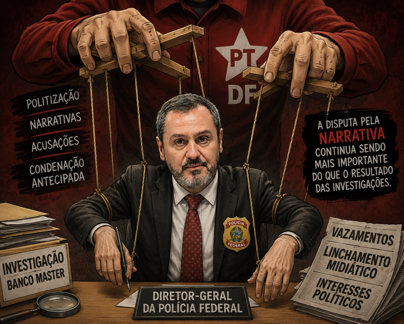 Esquerda tenta politizar investigação da PF sobre o Banco Master
